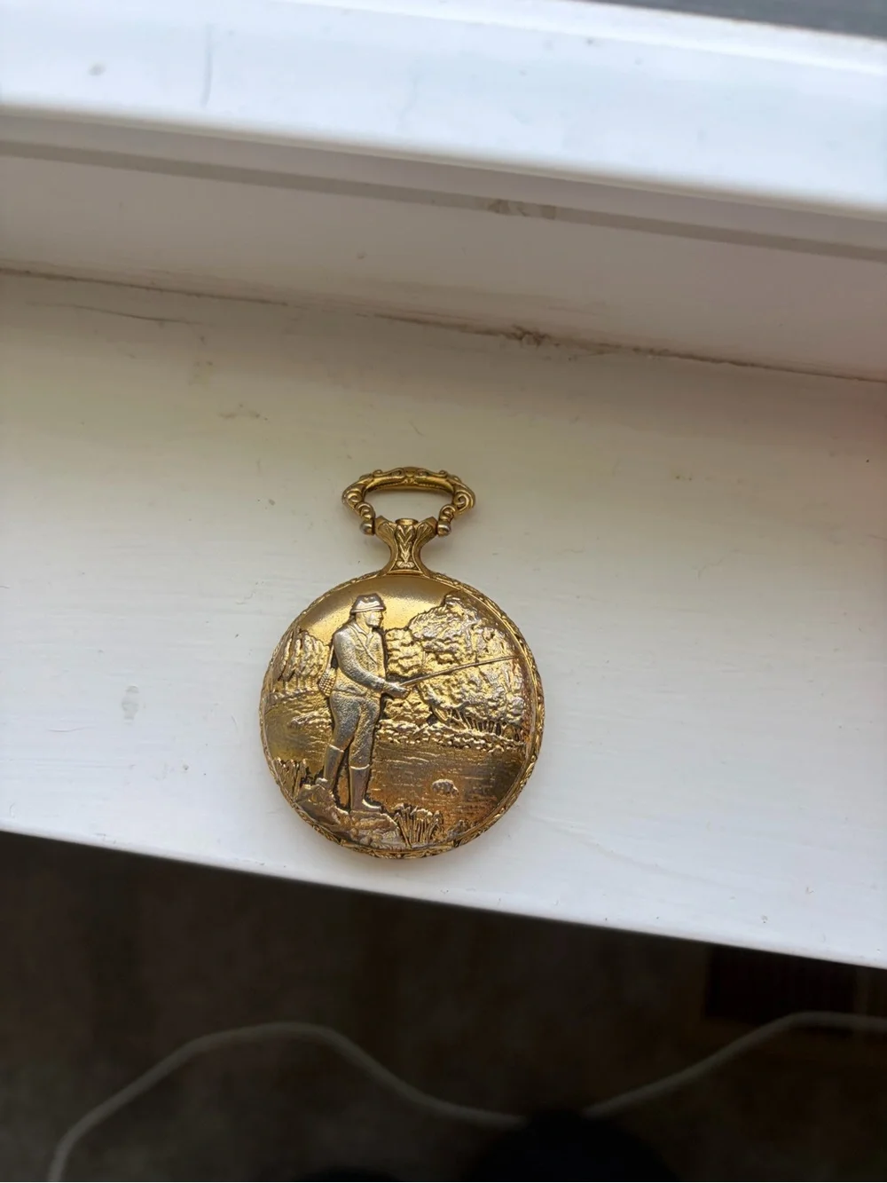 Gold Pocket Watch Wall Decor - Ornate Vintage-Style Accent
